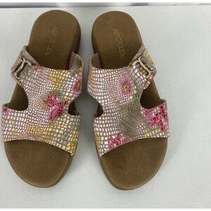 Aerosoles  Floral Slip On Strappy‎ Sandals Women's 8.5